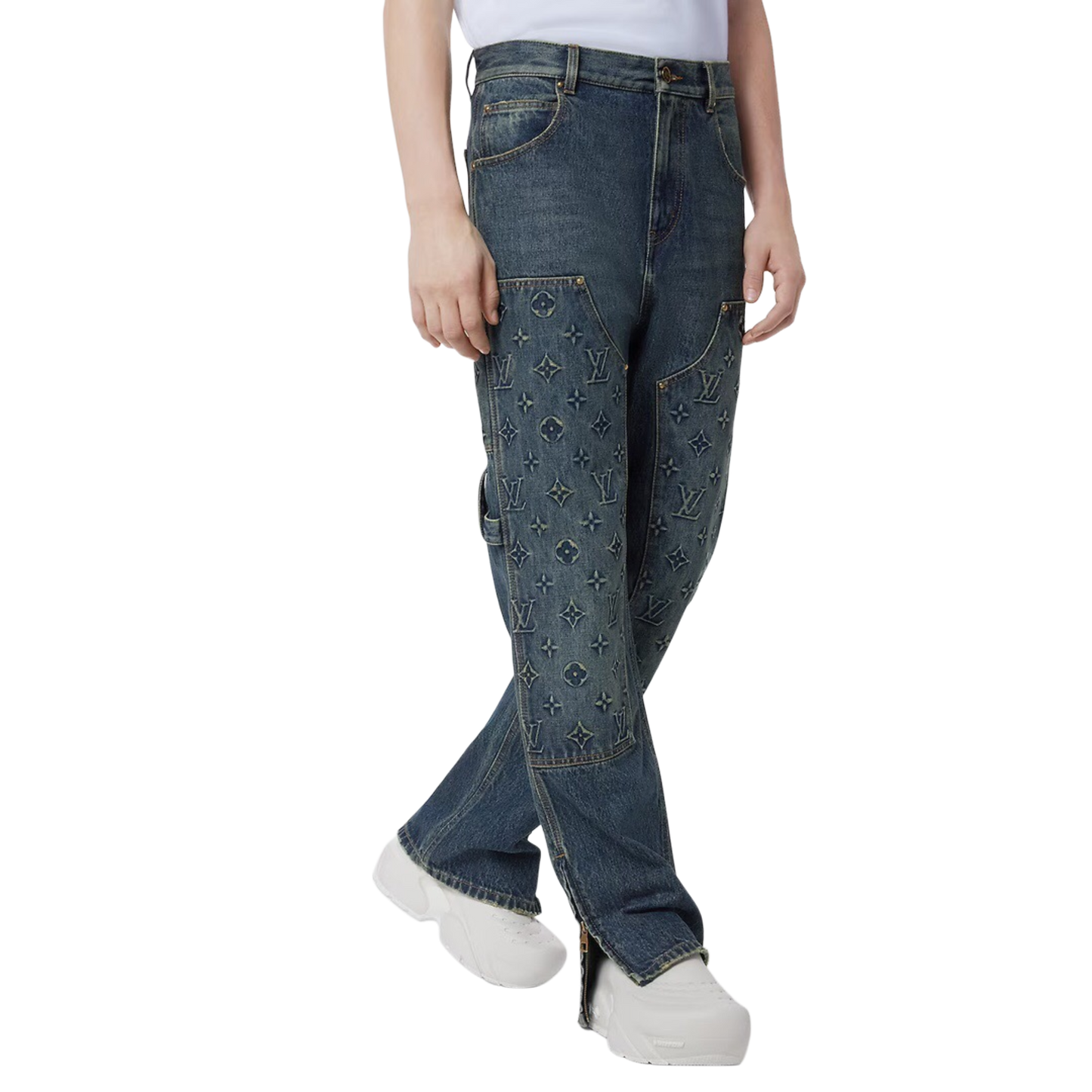 LOUIS VUITTON — Jean Carpenter en Denim Bleu