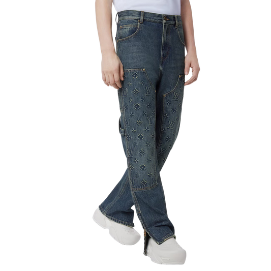 LOUIS VUITTON — Jean Carpenter en Denim Bleu