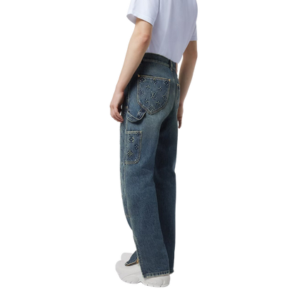 LOUIS VUITTON — Jean Carpenter en Denim Bleu