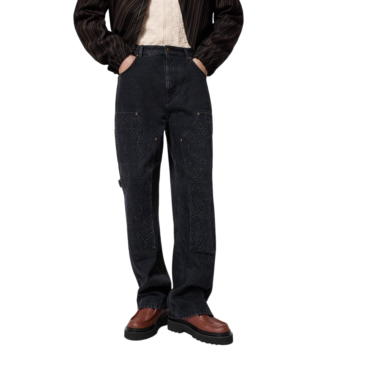 LOUIS VUITTON — Jean Carpenter en Denim Noir