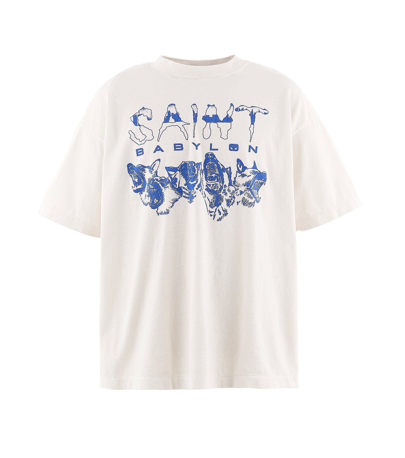 SAINT Mxxxxxx x BABYLON — Triple 6’s Dog T-Shirt White