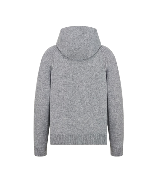 DIOR — Sweatshirt à Capuche Dior en Jersey de Cachemire Gris