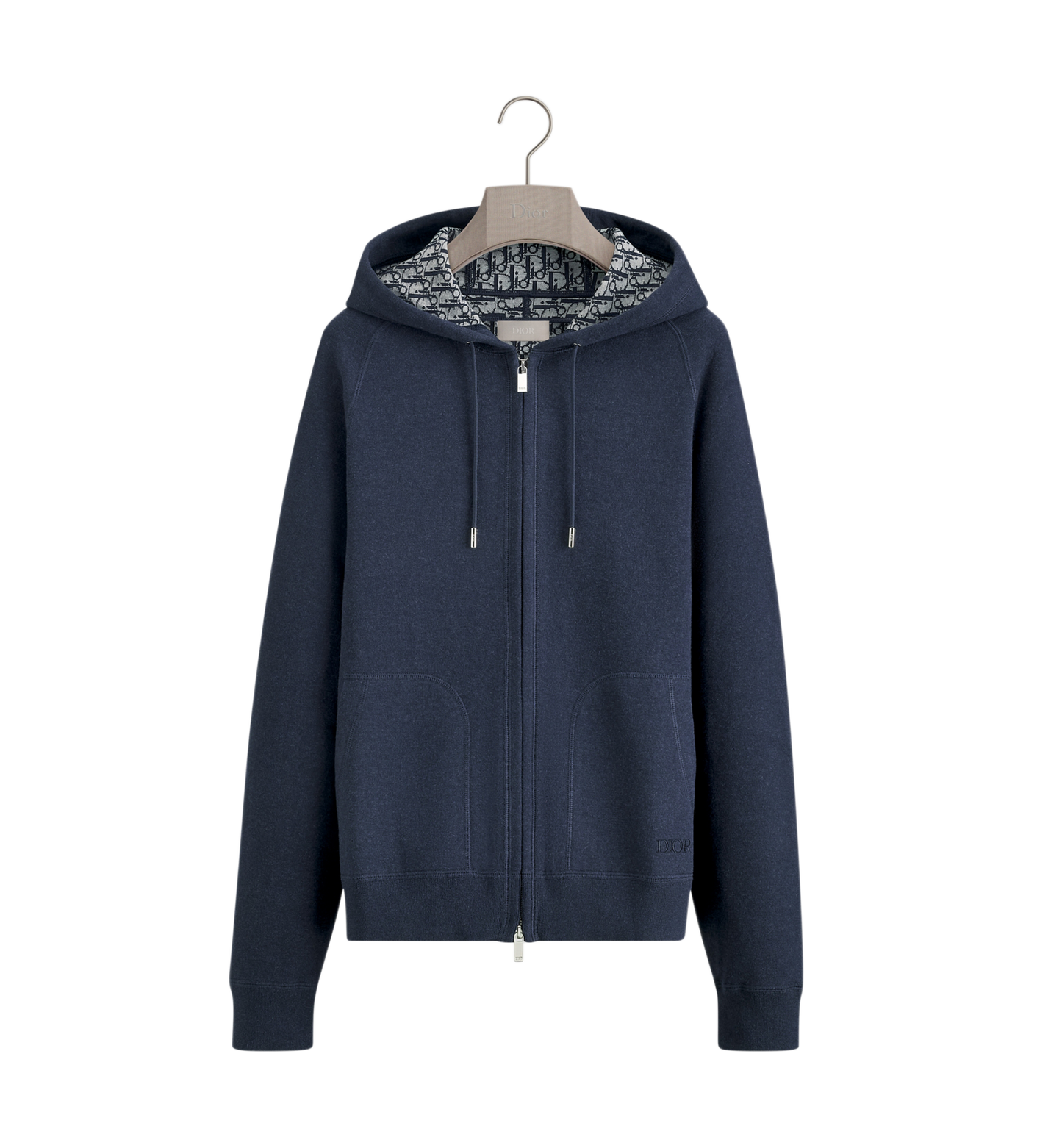 DIOR — Veste à Capuche Dior en Maille Coton et Cachemire