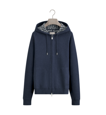 DIOR — Veste à Capuche Dior en Maille Coton et Cachemire