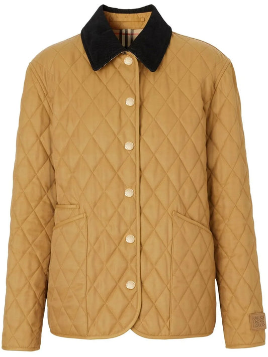 BURBERRY — Veste de Campagne Matelassée Caramel
