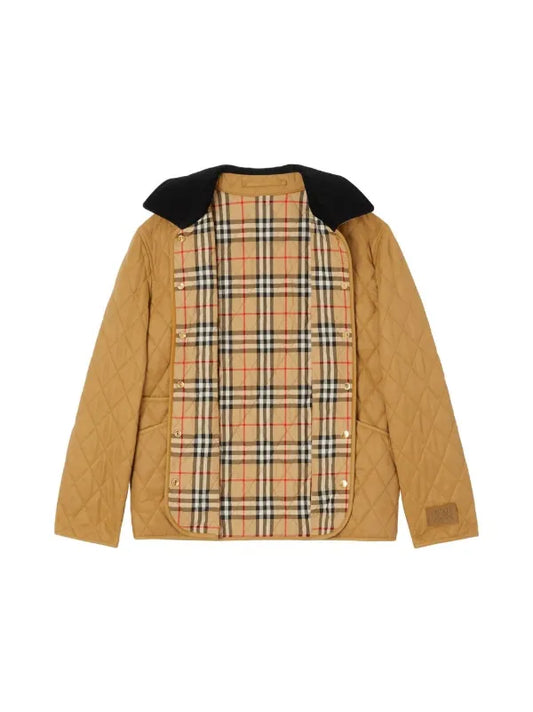 BURBERRY — Veste de Campagne Matelassée Caramel