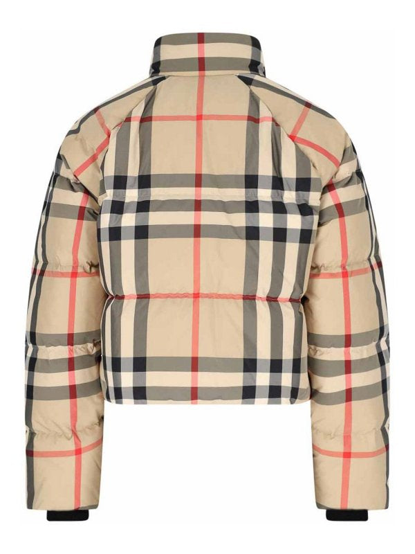 BURBERRY — Doudoune Courte Vintage Check Beige