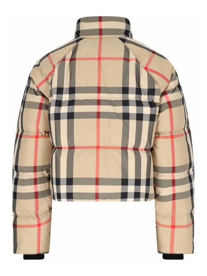 BURBERRY — Doudoune Courte Vintage Check Beige