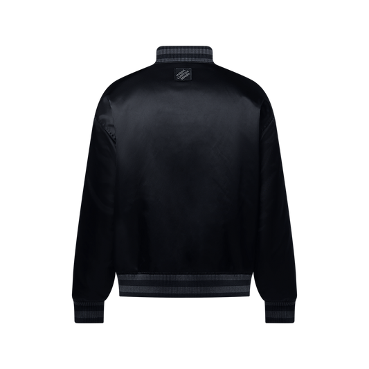 LOUIS VUITTON — Blouson Baseball LV Vers United Ornémenté en Nylon Noir
