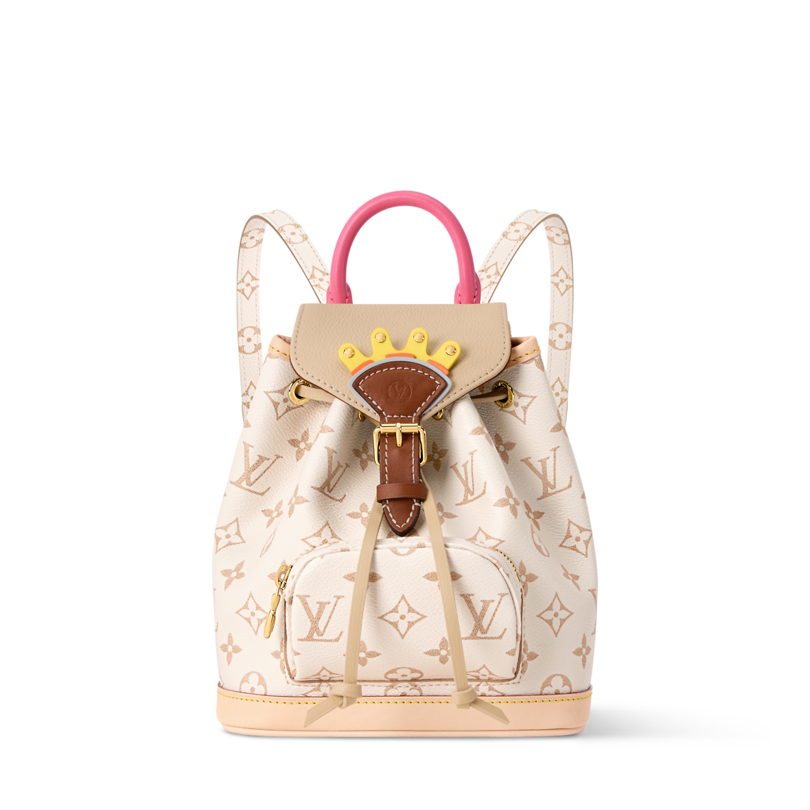 LOUIS VUITTON — Montsouris Mini Sac à Dos LV Crafty Monogram Dune
