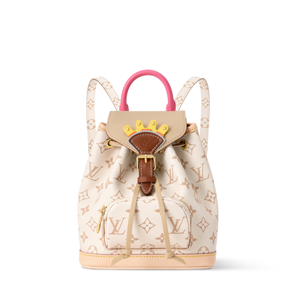LOUIS VUITTON — Montsouris Mini Sac à Dos LV Crafty Monogram Dune