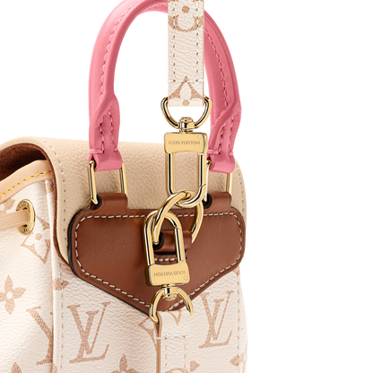 LOUIS VUITTON — Montsouris Mini Sac à Dos LV Crafty Monogram Dune